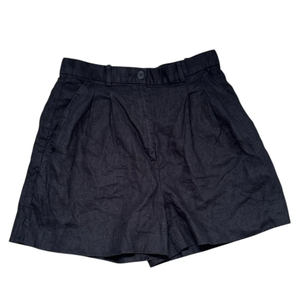 Banana Republic The‎ Soho 4” Short In Linen Black High Rise Women’s Size 4